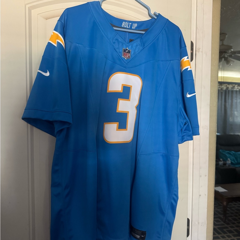 NFL Blue Chargers Jersey with Bolt Up Detail